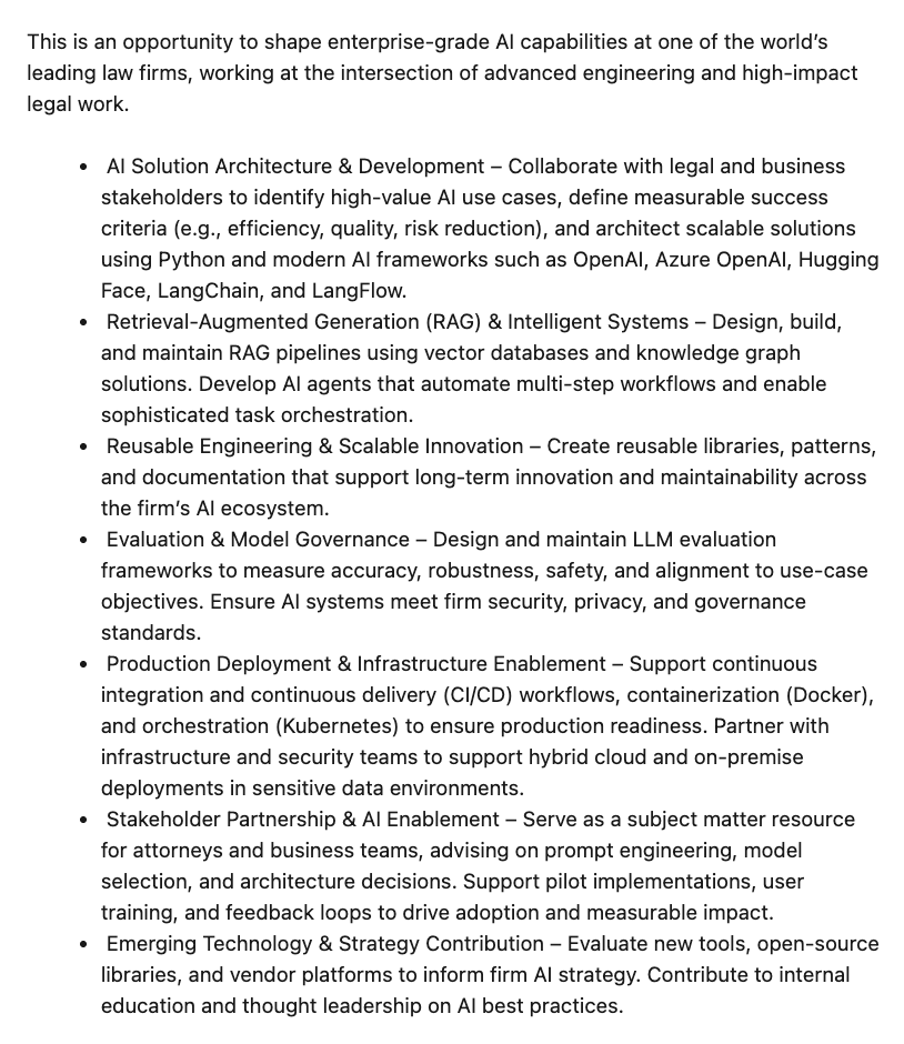 Kirkland AI role details